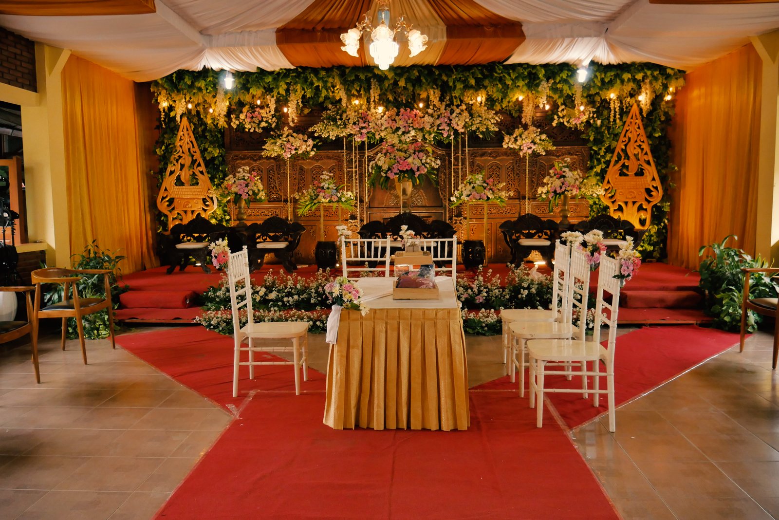 Floral mandap decoration